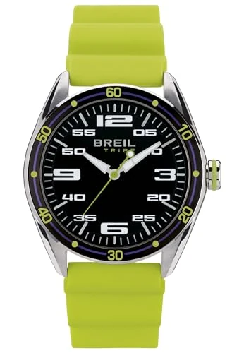 Breil Orologio Uomo Score Verde Tribe, Neon Green/Black, One Size, Strap. - Image 1