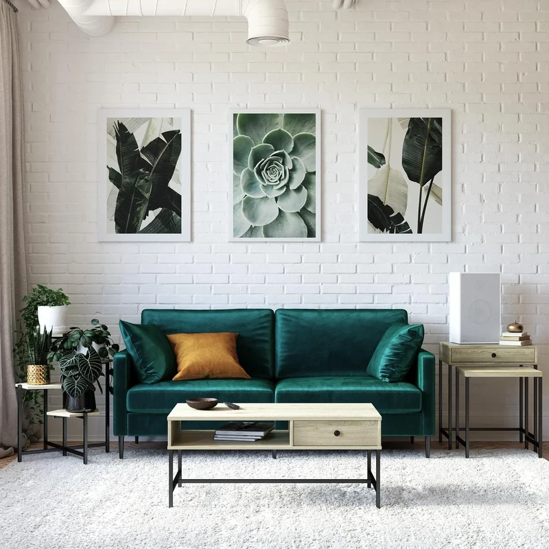 DHP Furniture Tamlin Coffee Table, Linseed Oak Look