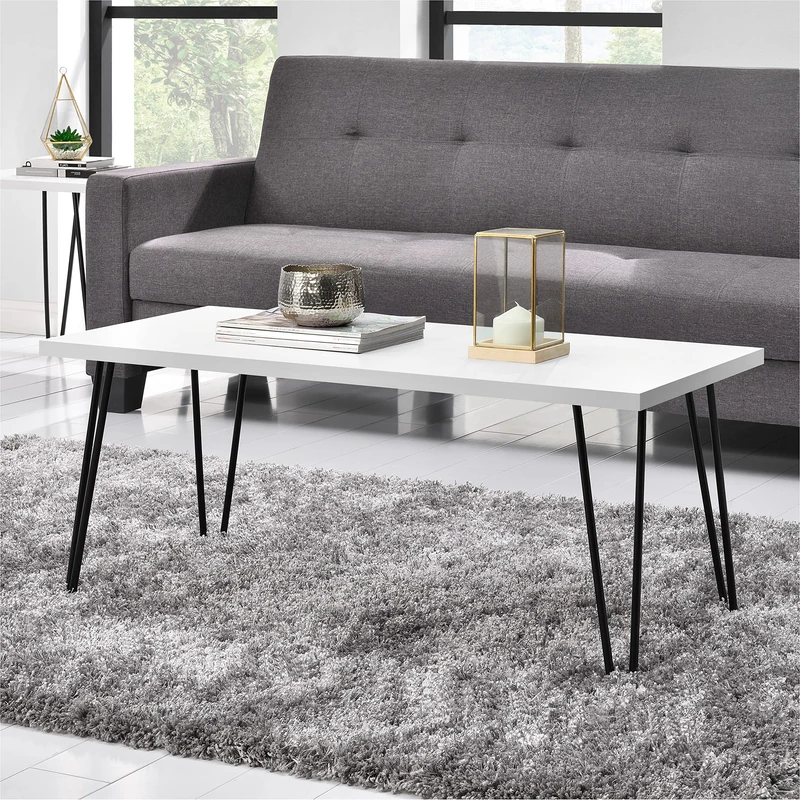 DHP Furniture Owen Coffee Table, White