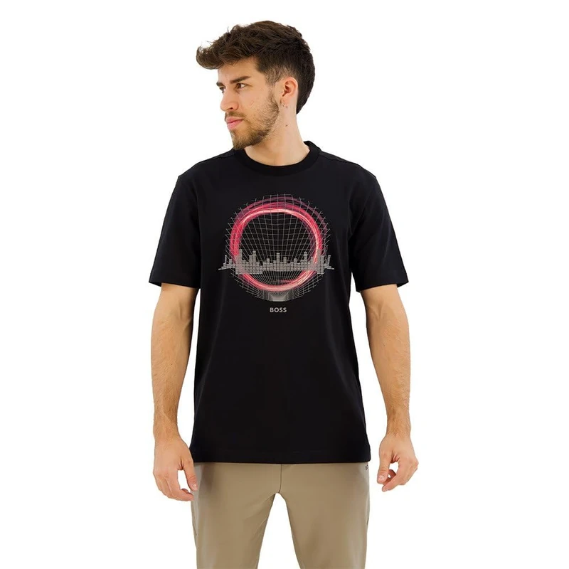 BOSS Men's Tee 8 T-Shirt, Black1, XL - Image 1