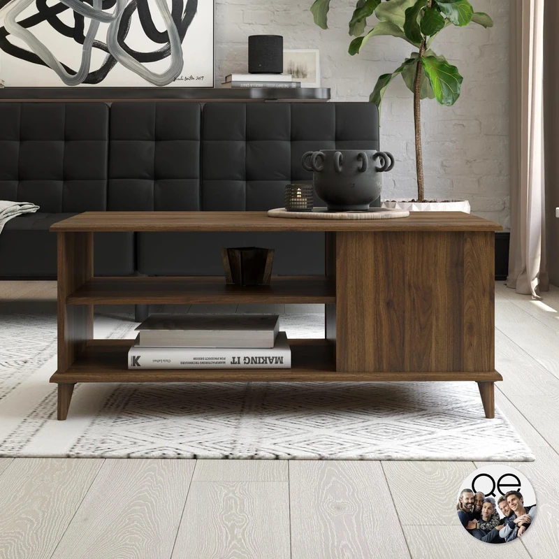 DHP Furniture Farnsworth Coffee Table Walnut Look