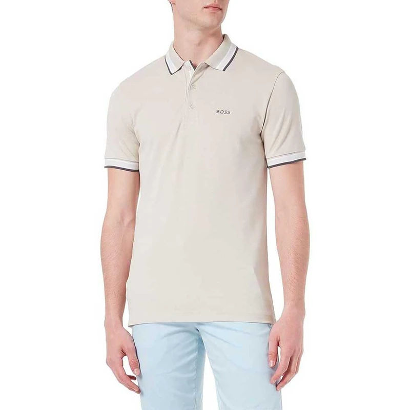 BOSS Mens Paddy Polo Shirt Light Beige L