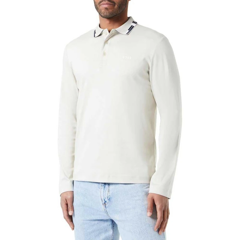 BOSS Men's Pleesy Polo Shirt, Light beige271., 3XL