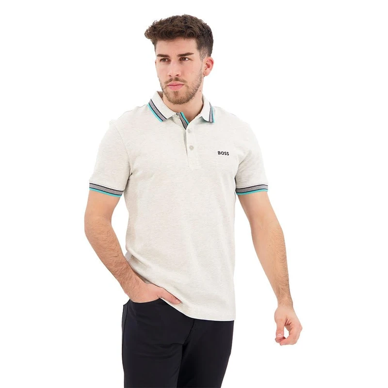 BOSS Men's Paddy Polo Shirt, Light/Pastel Grey57, XS