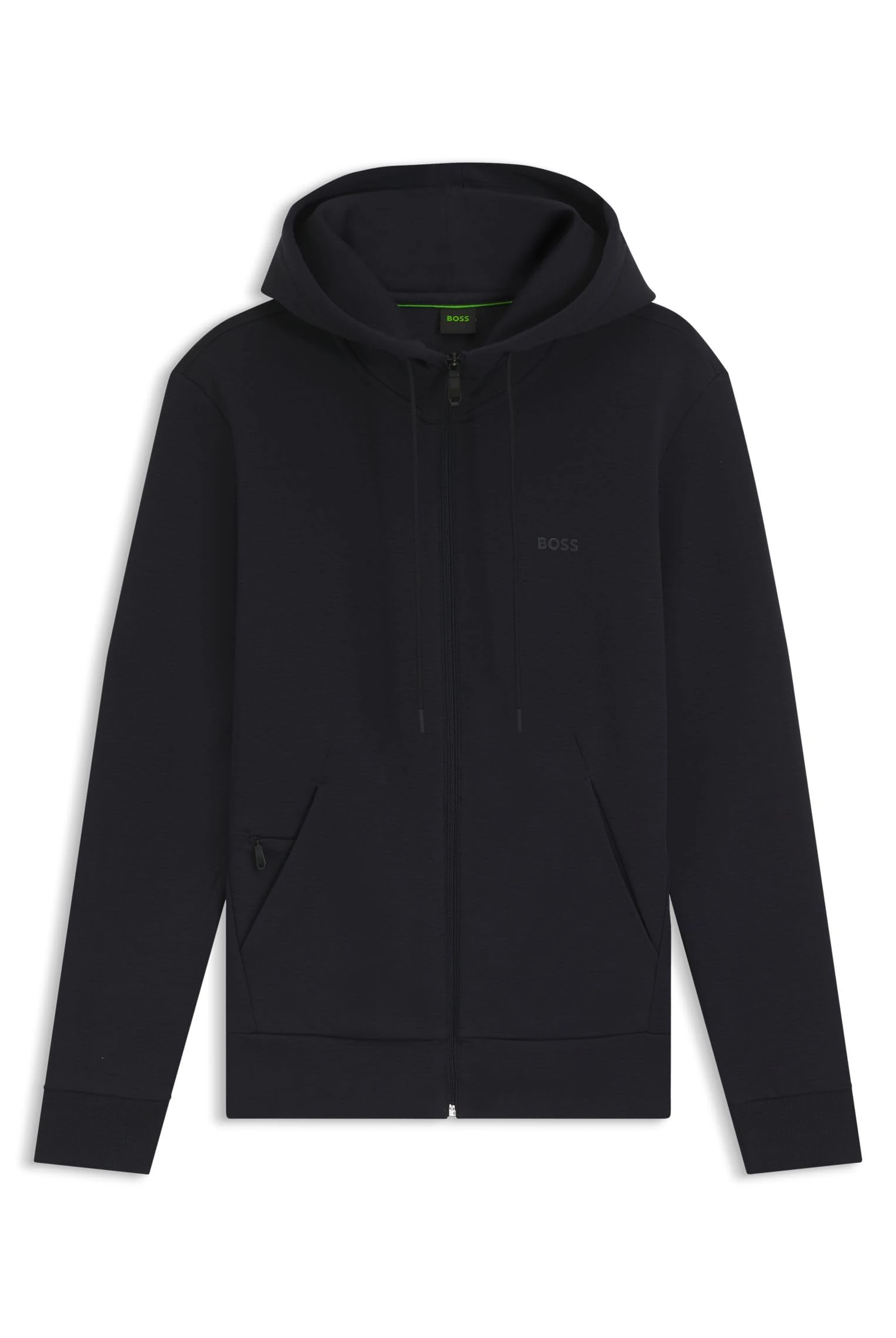BOSS Mens Zip Up Hoodie Navy M