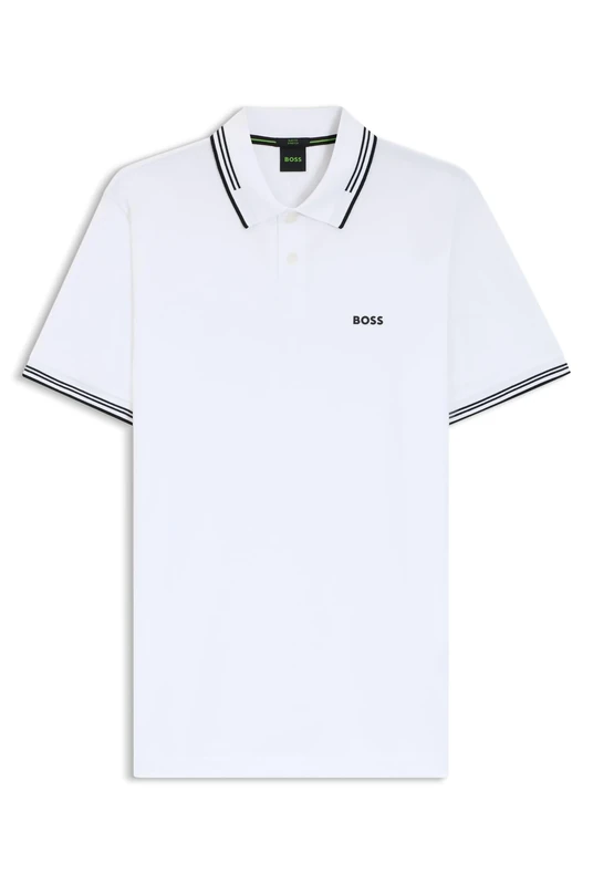 BOSS Mens Polo Shirt Polo Shirt Short Sleeve Top White M