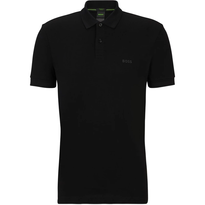 BOSS Mens Short Sleeve Polo Shirt Black S