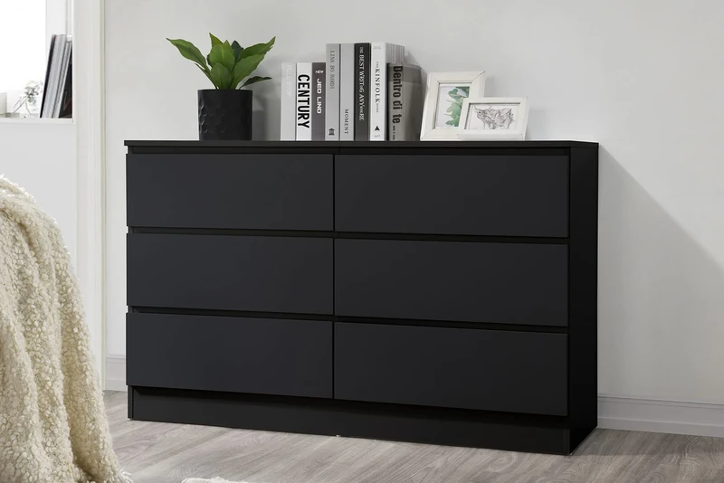Birlea Oslo 6 Drawer Chest Black