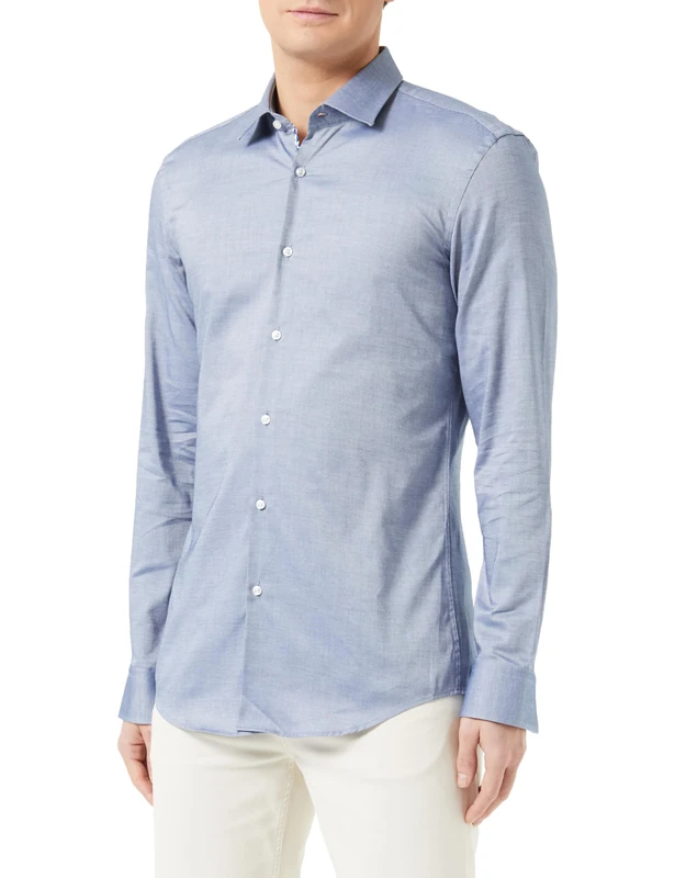 HUGO Men's Koey Shirt, Medium Blue421, 40