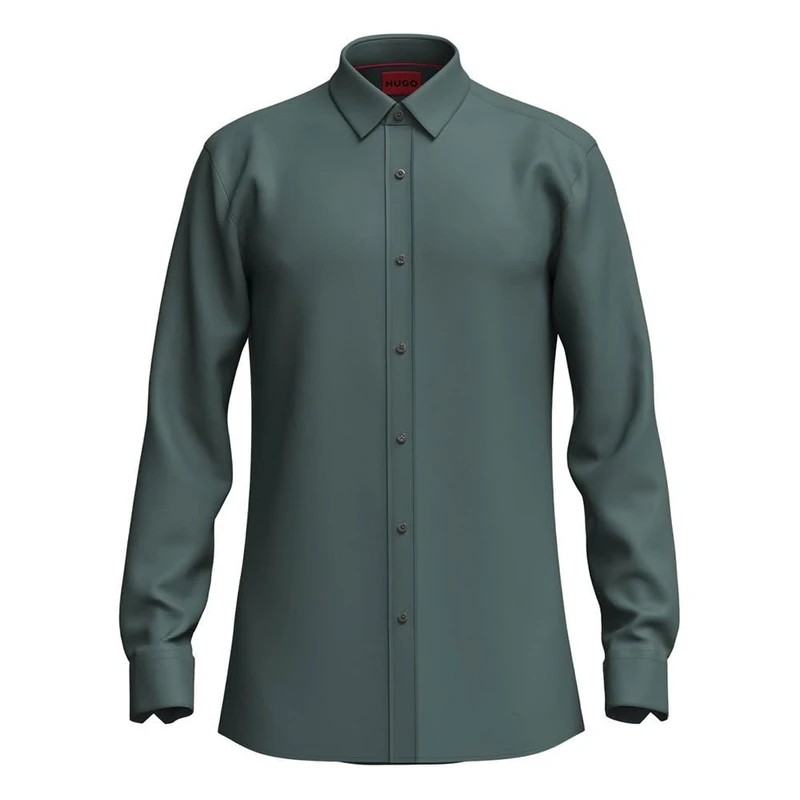 HUGO Men's Shirt, Dark Green307., 34