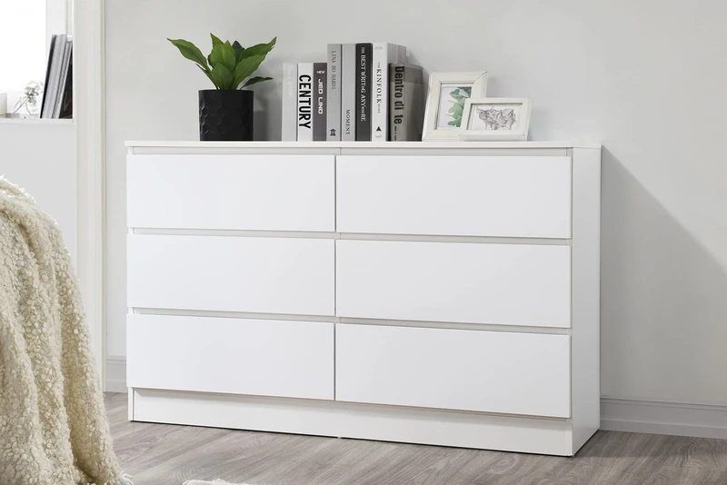 Birlea Oslo 6 Drawer Chest White - Image 1