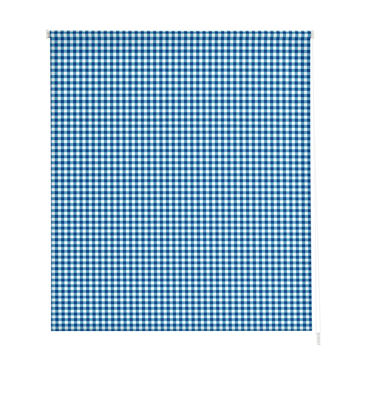 Estoralis Kitchen | Modern Design Roller Blind | Translucent Digital Print | Vichy-2 Model | Blue | 140 x 180 cm (W x H) Fabric Size 137 x 175 cm | Blinds for Windows and Doors
