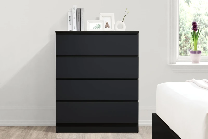 Birlea Oslo 4 Drawer Chest Black