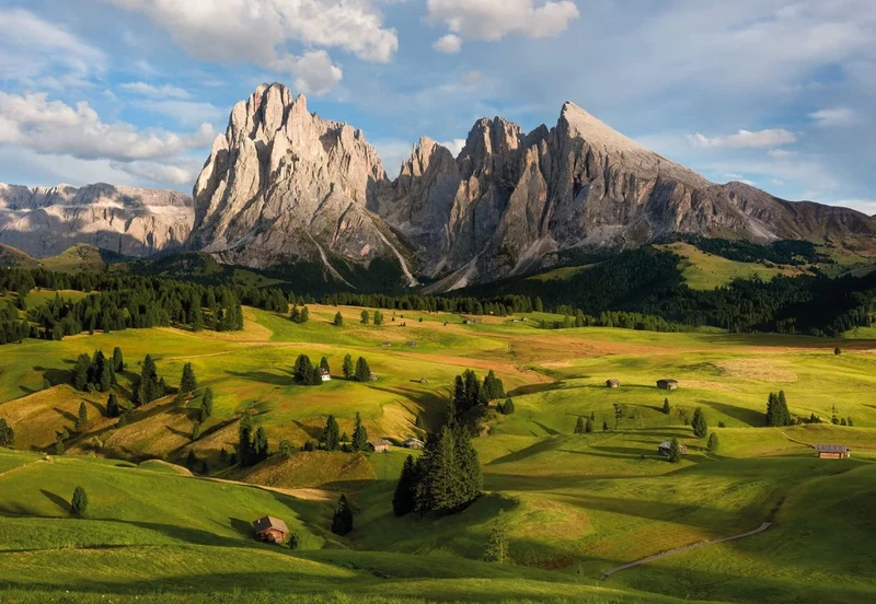 Komar Non-Woven Photo Wallpaper - Alps - Size 400 x 260 cm - Mountains, Wallpaper, Mountains, Living Room, Bedroom