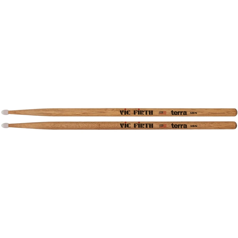 Vic Firth - American Classic® Terra Series Drumsticks 5BTN - American Hickory - Nylon Tip - 4 Pair Pack