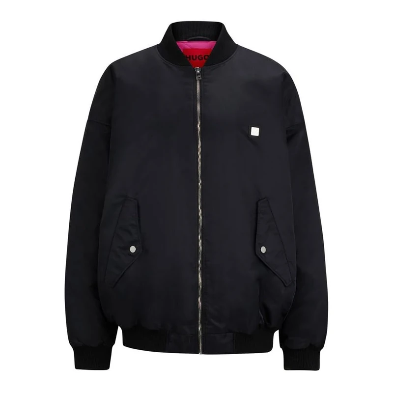 HUGO Women's Outerwear Jacket, Black 1, XXL