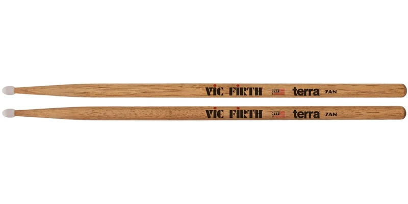 Vic Firth - American Classic® Terra Series Drumsticks 7ATN - American Hickory - Nylon Tip - 4 Pair Pack