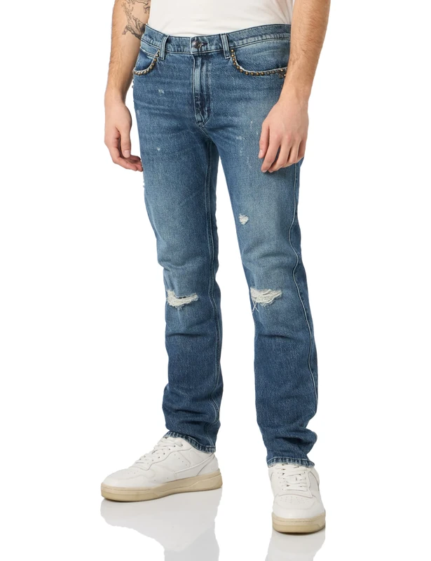 HUGO Men's 708 Jeans Trousers, Bright Blue430, 33W/32L