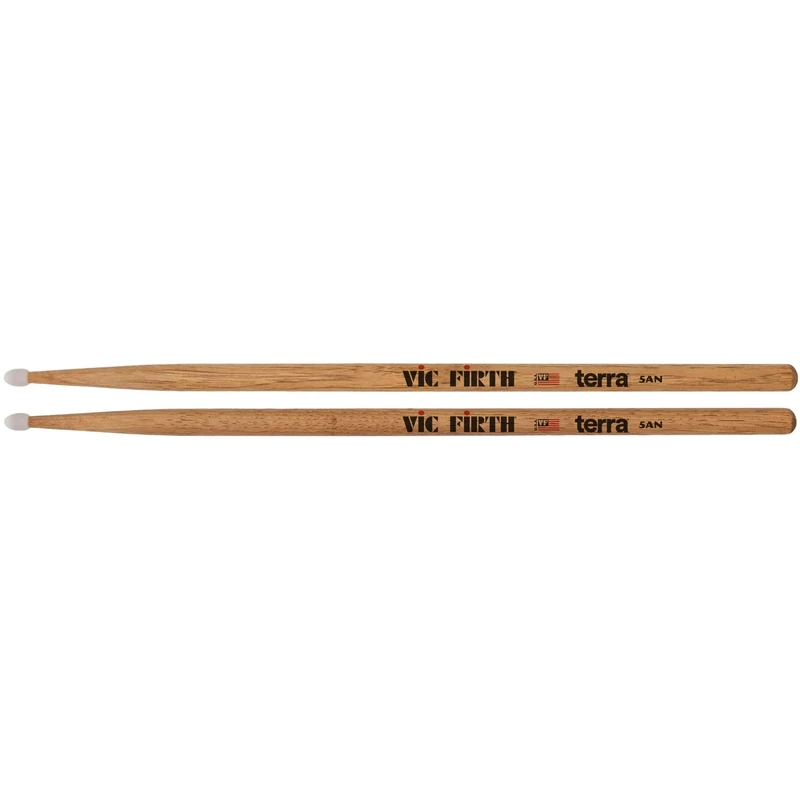 Vic Firth - American Classic® Terra Series Drumsticks 5ATN - American Hickory - Nylon Tip - 4 Pair Pack