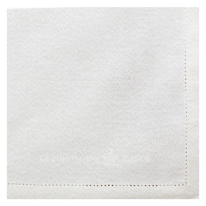 LA PORCELLANA BIANCA - Tablecloth with Gold Thread and Hem a Jour Christmas Edition - Image 1