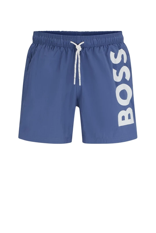 BOSS Mens Octopus Quick-dry swim shorts with large logo print