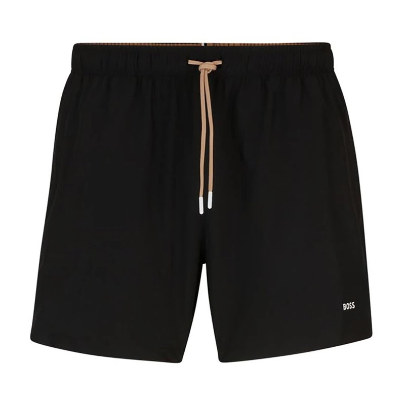 BOSS Men's TIO Swim Shorts, Black 1, L
