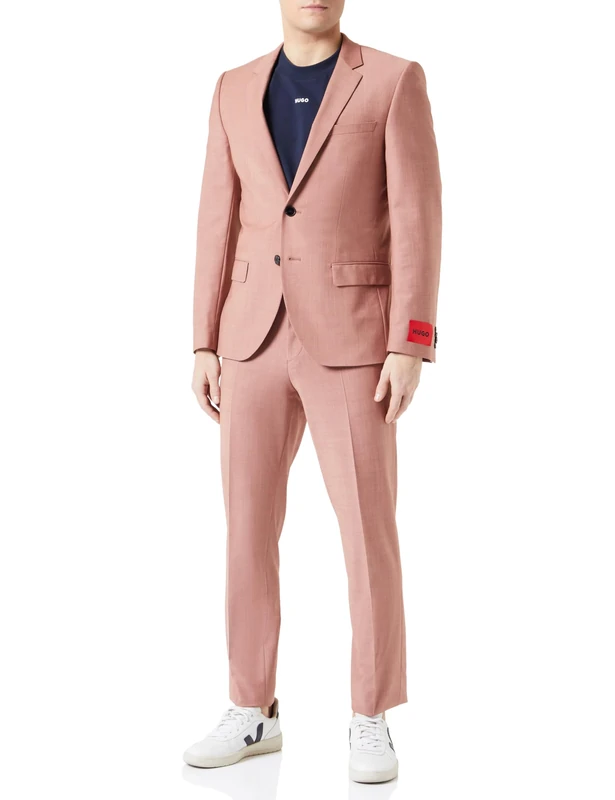 HUGO Men's Henry/Getlin232X Suit, Dark Red609, 52