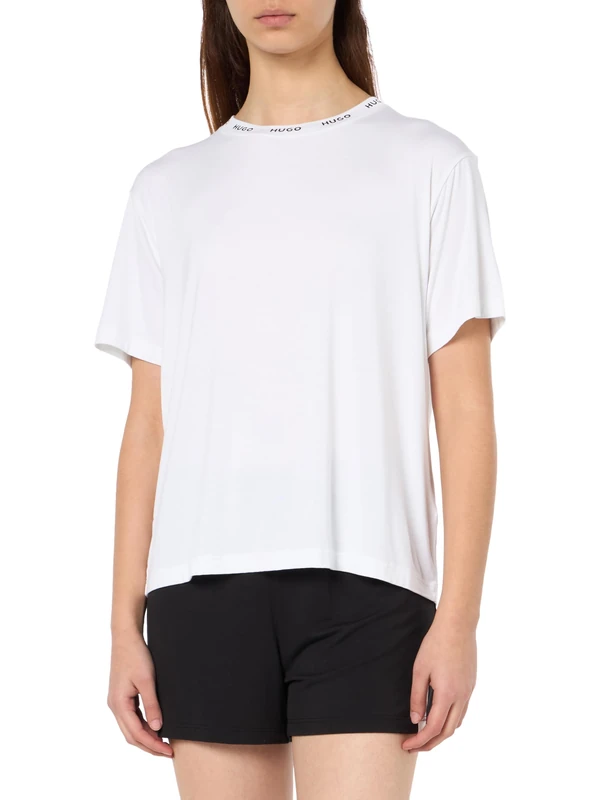 HUGO Women's Unite_Short Set Pajama Bottom, White100, S