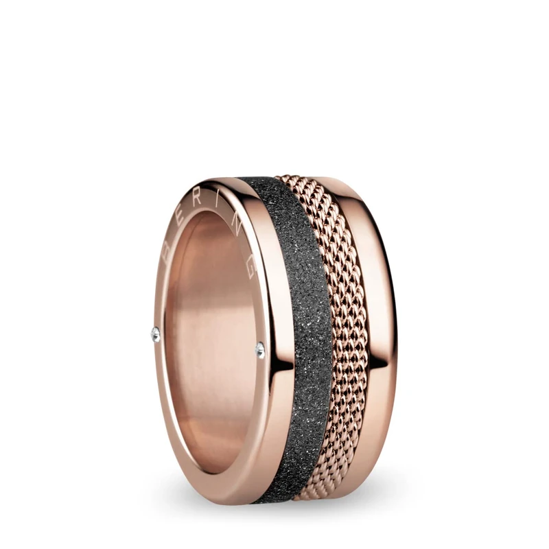 BERING Women's ring in shiny rose gold - Arctic Symphony Collection with stainless steel - Tejo 10
