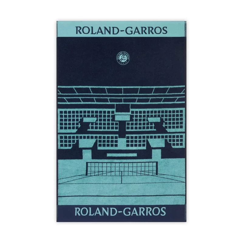 ROLAND GARROS - Evening Session Towel 2023 Edition - Eiffel Tower - 100% Cotton - Navy - 70 x 105 cm
