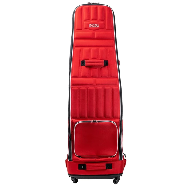 Izzo Golf Travel Bag - Golf Club Travel Cover Case, High Roller (Red/White)