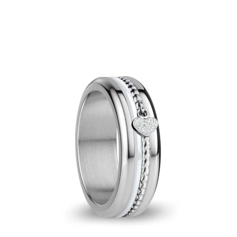 BERING Damen Ring in glänzendem silber - Arctic Symphony Collection aus Edelstahl - Loire 10