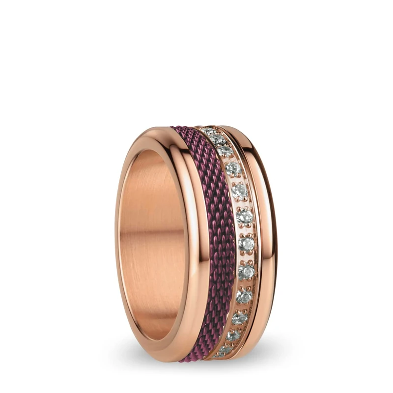 BERING Damen Ring in glänzendem roségold - Arctic Symphony Collection aus Edelstahl - Douro 9