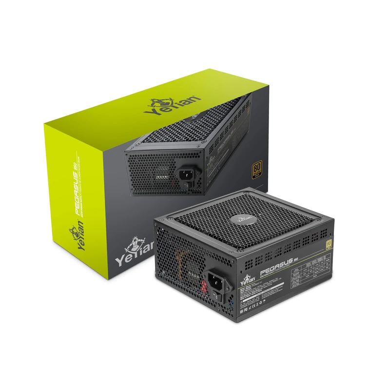 Yeyian Pegasus 850W 80+ Gold Modular PC Power Supply | PCI-E generation 5 | ATX 12V version 3.0 | 80+ Gold | Flat cables | 140mm fan | RTX 4070 Ti / 4080/4090 Gaming PC - Image 1