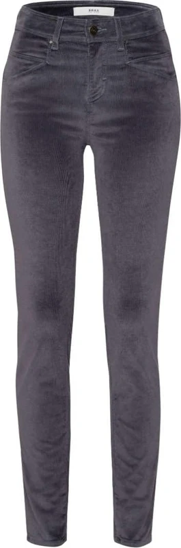 BRAX Women's Style Ana-Five-Pocket Trousers in fine Cord Quality Corduroys, Gray, 36W x 34L