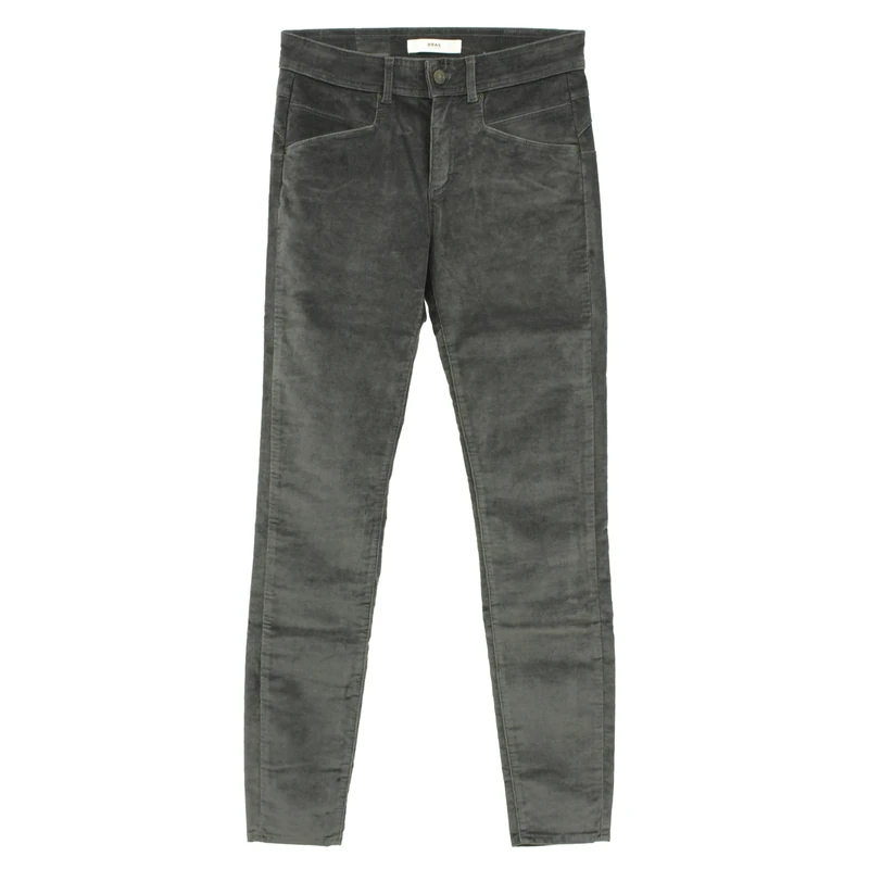 BRAX Women's Style Ana-Five-Pocket Trousers in fine Cord Quality Corduroys, Gray, 36W x 30L