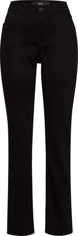 BRAX Women's Style Mary Five Pocket Jeans in Thermal Denim, Clean Black, 34W x 34L