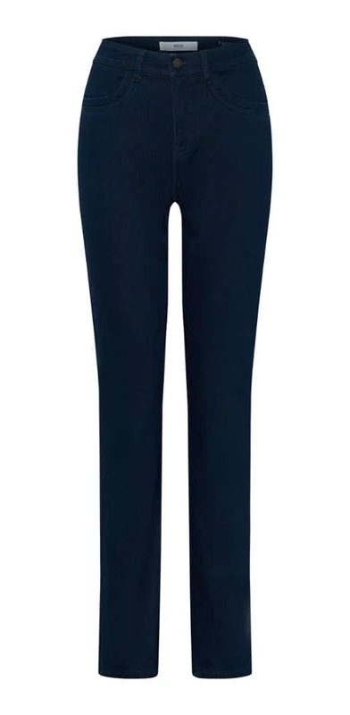 BRAX Women's Style Carola Five Pocket Jeans in Thermal Denim Slacks, Clean Dark Blue, 36W x 30L