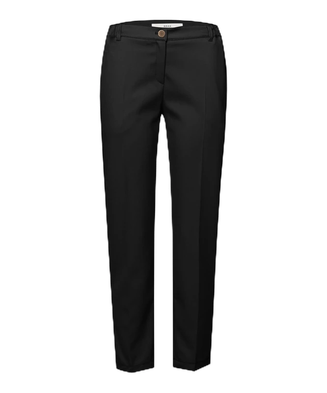BRAX Women's S Style Maron-Wool Touch Trousers in Relaxed Silhouette Leisure, Black, 34W x 30L