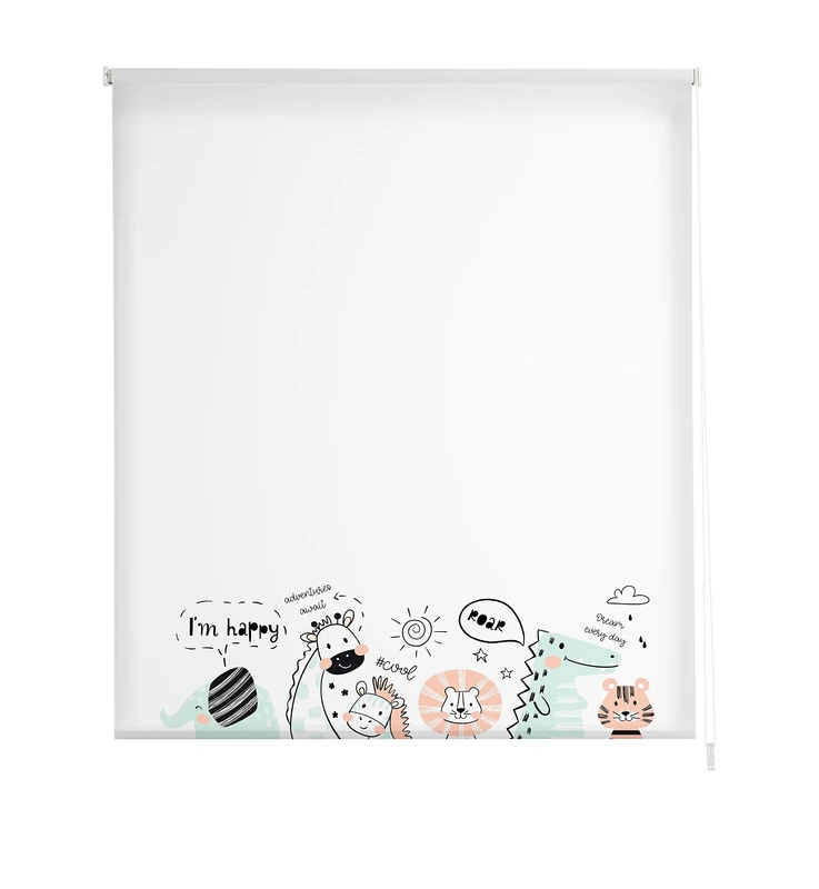 Estoralis Kids | Roller Blind Modern Design | Translucent Digital Print | Model I-2157 | 150 x 180 cm (W x H) Fabric Size 147 x 175 cm | Blinds for Windows and Doors