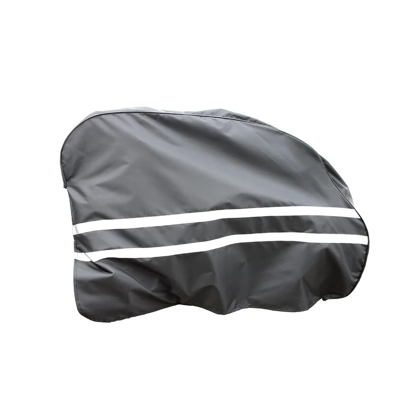 PFIFF 014043 Protective Cover for the Trailer Drawbar, Water-Repellent Universal Cover with Reflective Strips, Black