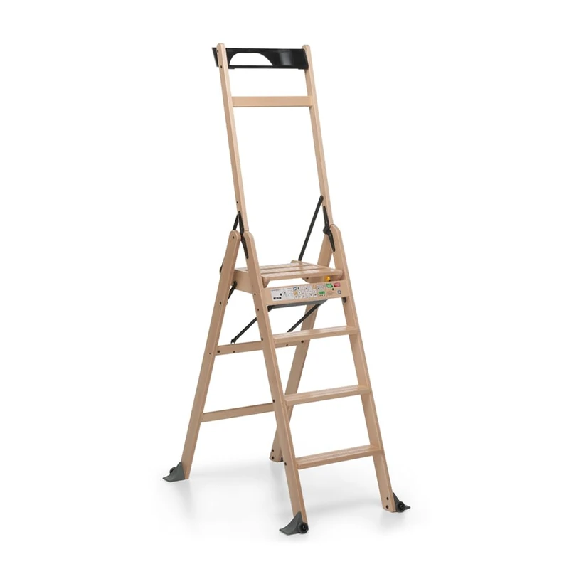 Foppapedretti Lascala 4.0 Folding Ladder - Natural Beech Wood