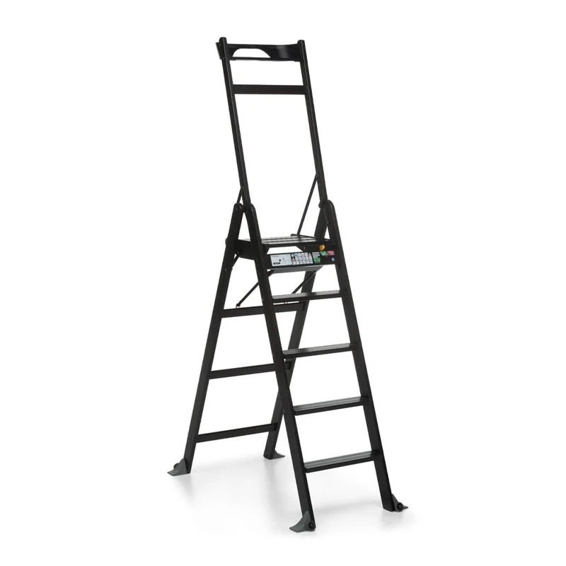 Foppapedretti Lascala 5.0 Wood Folding Ladder - 5 Steps - Image 1