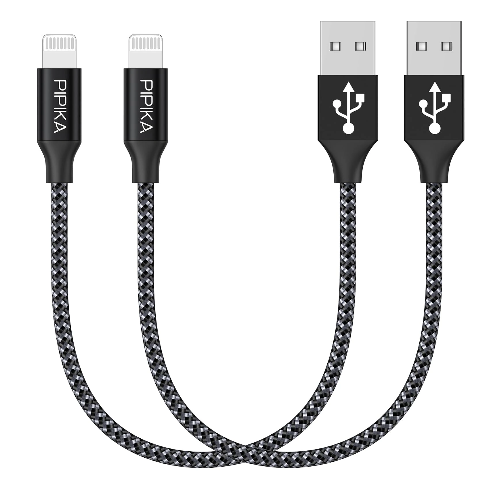 PIPIKA iPhone Charger Cable 0.5M 2Pack [Apple MFi Certified] Fast Charging Cord for iPhone 14/13/12/11/X/8/8 Plus/IPad