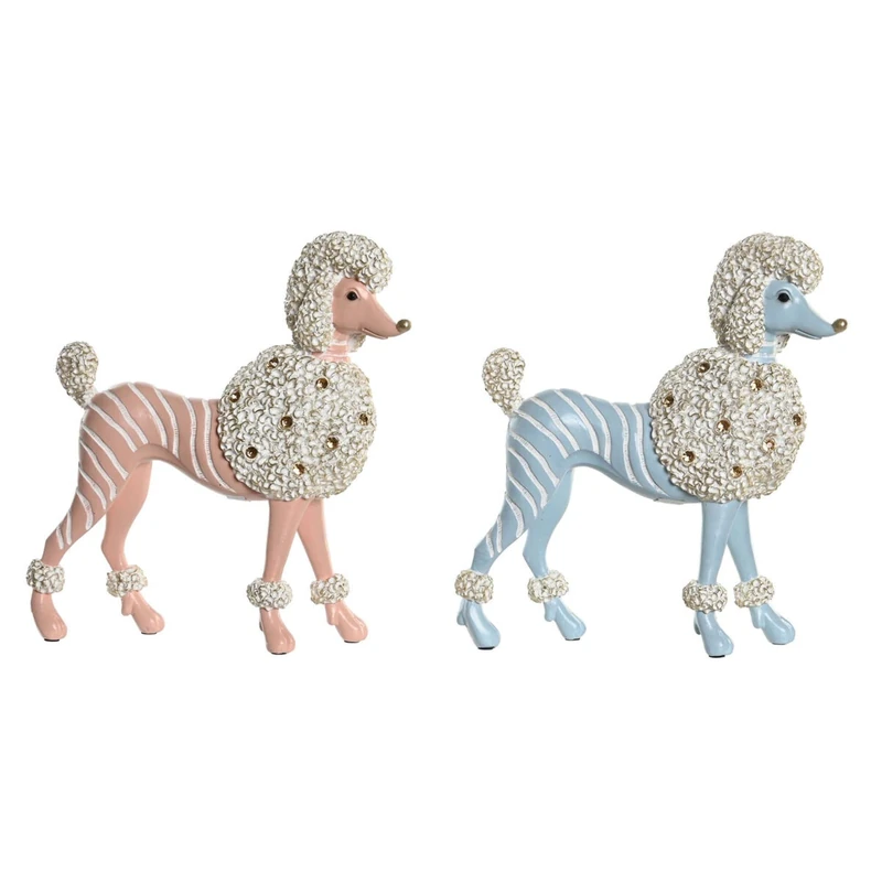 DKD Home Decor Scandi Figurine 25 x 8 x 27.5 cm Blue Pink (2 Units)