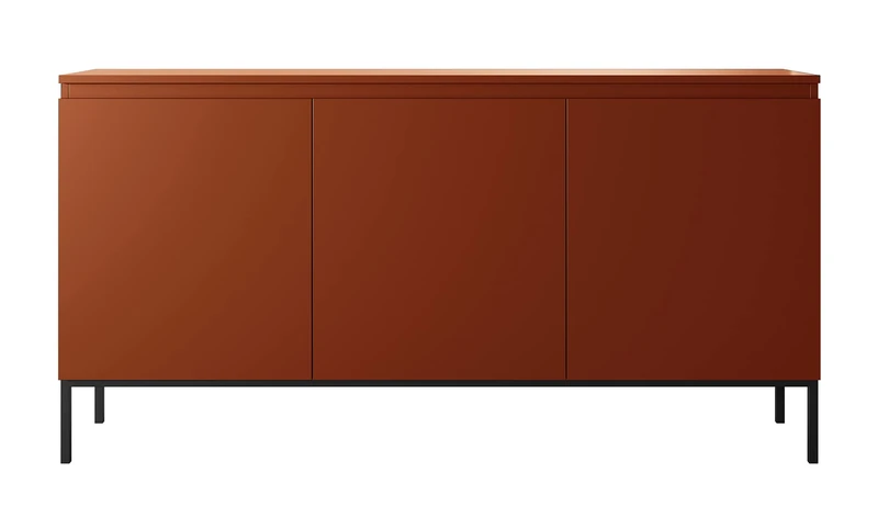Selsey Sideboards, Metal Melamine, Brick red, 150 cm - Image 1