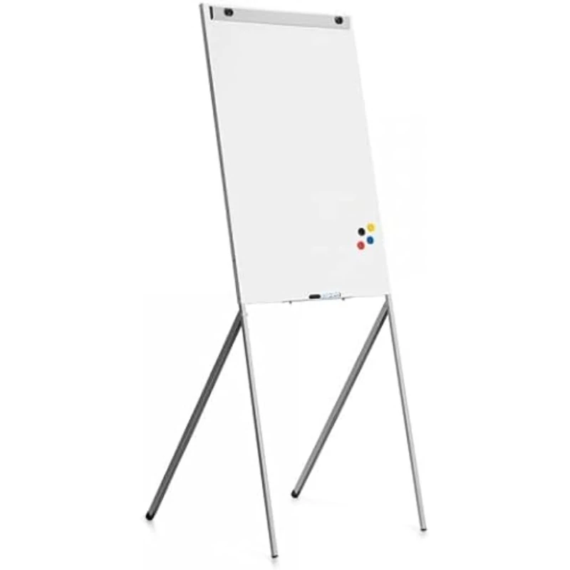 Rocada | Magnetic White Board | Chalkboard with Tripod Easel | Supports Universal Paper Pad | Magnetic Flipchart