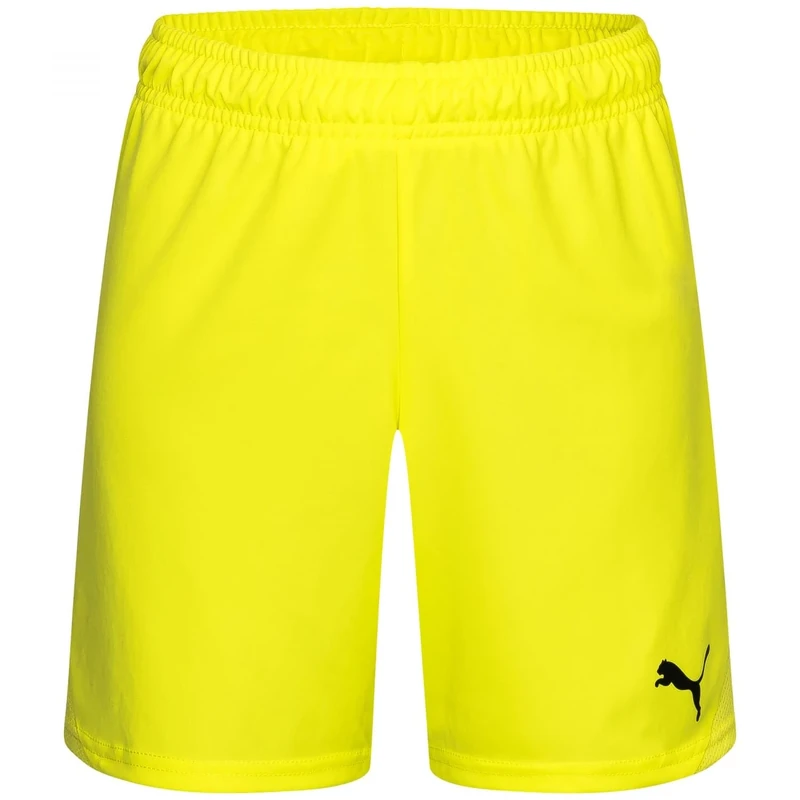 PUMA Unisex Teamgoal Jr Knitted Shorts, Fluro Yellow PES-puma Black, 116 EU