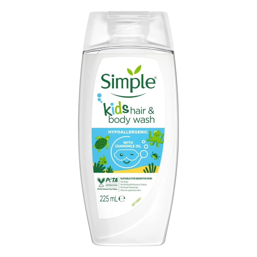 Simple Kind to Skin Hypoallergenic Hair & Body Wash Kids 225 ml