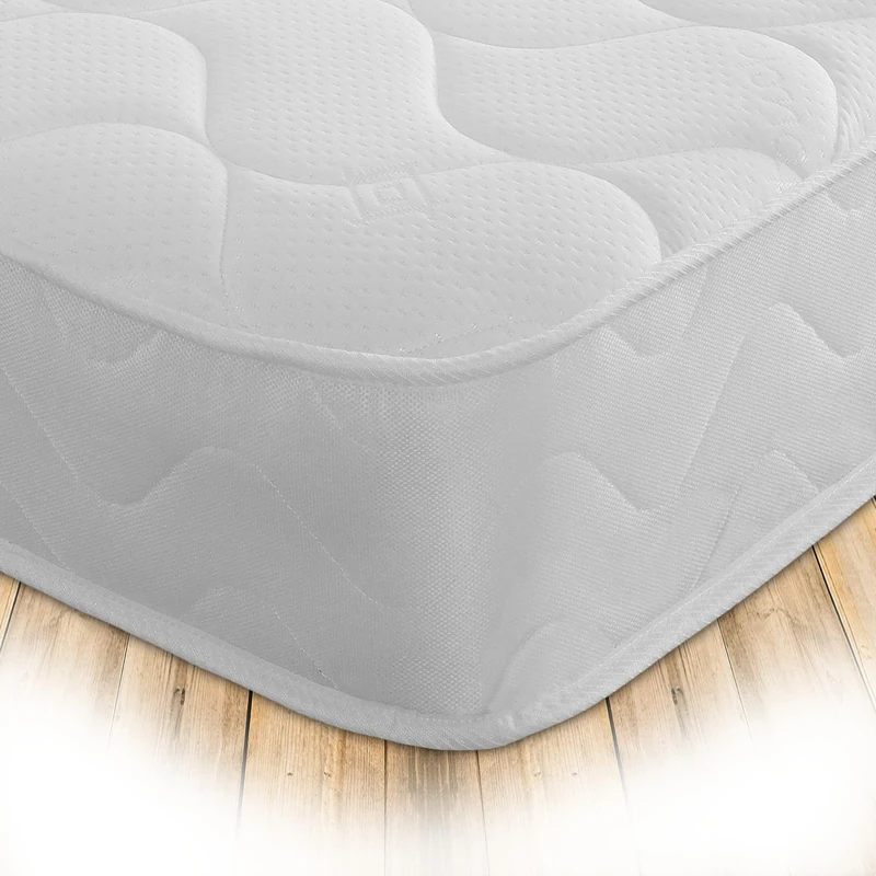 Starlight Beds Twilight Single Mattress. Hybrid Sprung Single Memory Foam Mattress. White, Soft, 18cm Deep. (3ft x 6ft3) (90cm x 190cm)